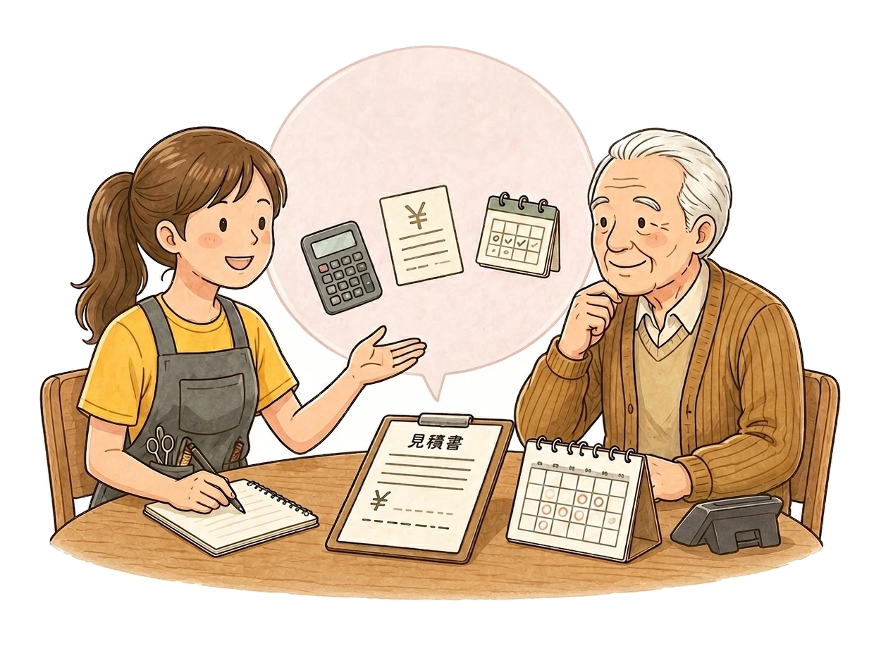料金・日程の打ち合わせ